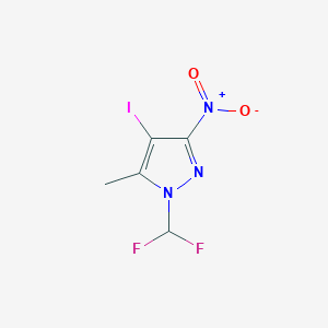 1-(Difluoromethyl)-4-iodo-5-methyl-3-nitropyrazole
