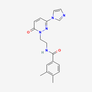 N-(2-(3-(1H-imidazol-1-yl)-6-oxopyridazin-1(6H)-yl)ethyl)-3,4-dimethylbenzamide