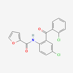 molecular formula C18H11Cl2NO3 B2404936 N-[4-Chloro-2-(2-chlorobenzoyl)phenyl]-2-furamide CAS No. 313254-33-0