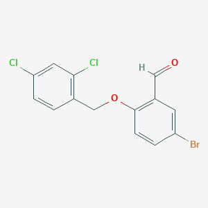 molecular formula C14H9BrCl2O2 B2404939 5-Bromo-2-[(2,4-dichlorobenzyl)oxy]benzaldehyde CAS No. 428497-04-5