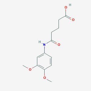 molecular formula C13H17NO5 B240494 5-[(3,4-Dimethoxyphenyl)amino]-5-oxopentanoic acid 
