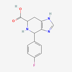 molecular formula C13H12FN3O2 B2404941 4-(4-fluorophenyl)-4,5,6,7-tetrahydro-3H-imidazo[4,5-c]pyridine-6-carboxylic acid CAS No. 782441-07-0