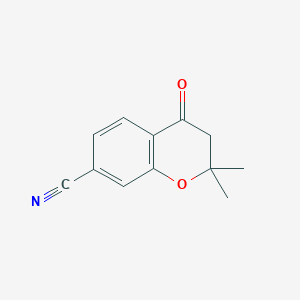 molecular formula C12H11NO2 B2404942 2,2-Dimethyl-4-oxochroman-7-carbonitrile CAS No. 130200-02-1