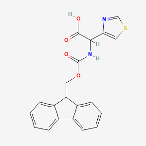 molecular formula C20H16N2O4S B2404959 2-({[(9H-芴-9-基)甲氧基]羰基}氨基)-2-(1,3-噻唑-4-基)乙酸 CAS No. 1690925-94-0