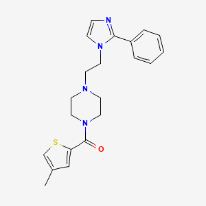 (4-methylthiophen-2-yl)(4-(2-(2-phenyl-1H-imidazol-1-yl)ethyl)piperazin-1-yl)methanone