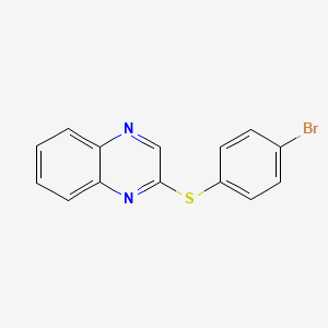 molecular formula C14H9BrN2S B2404965 2-[(4-Bromophenyl)sulfanyl]quinoxaline CAS No. 338394-51-7
