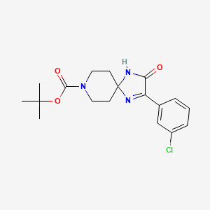 Tert-butyl 2-(3-chlorophenyl)-3-oxo-1,4,8-triazaspiro[4.5]dec-1-ene-8-carboxylate