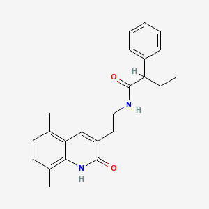 N-(2-(5,8-dimethyl-2-oxo-1,2-dihydroquinolin-3-yl)ethyl)-2-phenylbutanamide