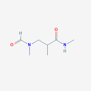 molecular formula C7H14N2O2 B2404973 3-[Formyl(methyl)amino]-N,2-dimethylpropanamid CAS No. 1701962-10-8