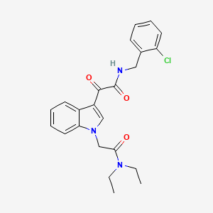 molecular formula C23H24ClN3O3 B2404976 N-[(2-chlorophenyl)methyl]-2-[1-[2-(diethylamino)-2-oxoethyl]indol-3-yl]-2-oxoacetamide CAS No. 872848-72-1