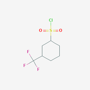 molecular formula C7H10ClF3O2S B2404977 3-(三氟甲基)环己烷-1-磺酰氯 CAS No. 1339100-44-5