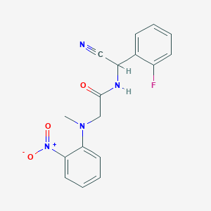molecular formula C17H15FN4O3 B2404978 N-[cyano(2-fluorophenyl)methyl]-2-[methyl(2-nitrophenyl)amino]acetamide CAS No. 1376040-62-8