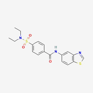 molecular formula C18H19N3O3S2 B2404984 N-(benzo[d]thiazol-5-yl)-4-(N,N-diethylsulfamoyl)benzamide CAS No. 922920-57-8