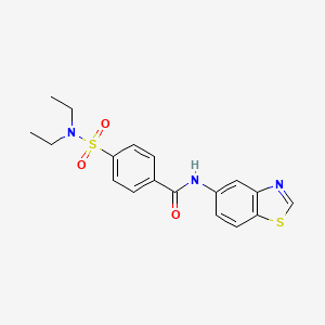 molecular formula C18H19N3O3S2 B2404984 N-(苯并[d]噻唑-5-基)-4-(N,N-二乙基氨磺酰)苯甲酰胺 CAS No. 922920-57-8