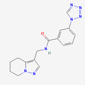 molecular formula C16H17N7O B2404989 N-((4,5,6,7-tetrahydropyrazolo[1,5-a]pyridin-3-yl)methyl)-3-(1H-tetrazol-1-yl)benzamide CAS No. 2034453-65-9