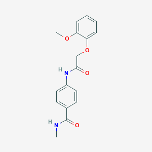 molecular formula C17H18N2O4 B240499 4-{[(2-methoxyphenoxy)acetyl]amino}-N-methylbenzamide 