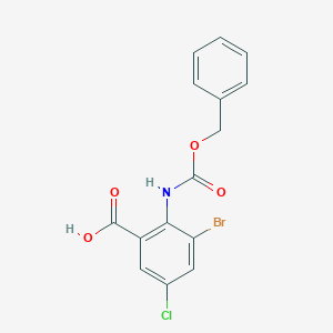 3-Bromo-5-chloro-2-(phenylmethoxycarbonylamino)benzoic acid