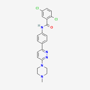 molecular formula C22H21Cl2N5O B2405008 2,5-dichloro-N-(4-(6-(4-methylpiperazin-1-yl)pyridazin-3-yl)phenyl)benzamide CAS No. 922613-24-9