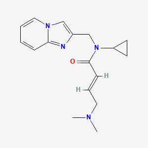 molecular formula C17H22N4O B2405010 (E)-N-Cyclopropyl-4-(dimethylamino)-N-(imidazo[1,2-a]pyridin-2-ylmethyl)but-2-enamide CAS No. 2411323-84-5