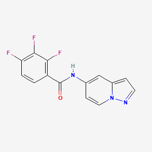 molecular formula C14H8F3N3O B2405016 2,3,4-trifluoro-N-(pyrazolo[1,5-a]pyridin-5-yl)benzamide CAS No. 2034239-19-3