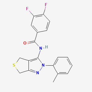 molecular formula C19H15F2N3OS B2405042 3,4-difluoro-N-[2-(2-methylphenyl)-4,6-dihydrothieno[3,4-c]pyrazol-3-yl]benzamide CAS No. 893943-62-9