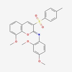 (2Z)-N-(2,4-dimethoxyphenyl)-8-methoxy-3-(4-methylbenzenesulfonyl)-2H-chromen-2-imine