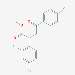 molecular formula C17H13Cl3O3 B2405059 Methyl 4-(4-chlorophenyl)-2-(2,4-dichlorophenyl)-4-oxobutanoate CAS No. 344280-62-2
