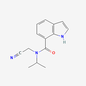 molecular formula C14H15N3O B2405064 N-(Cyanomethyl)-N-propan-2-yl-1H-indole-7-carboxamide CAS No. 1423476-51-0