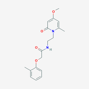 molecular formula C18H22N2O4 B2405066 N-(2-(4-methoxy-6-methyl-2-oxopyridin-1(2H)-yl)ethyl)-2-(o-tolyloxy)acetamide CAS No. 1904161-32-5