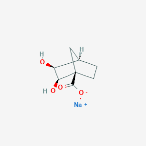 molecular formula C8H11NaO4 B2405068 Sodium;(1R,2R,3S,4R)-2,3-dihydroxybicyclo[2.2.1]heptane-1-carboxylate CAS No. 2361609-03-0