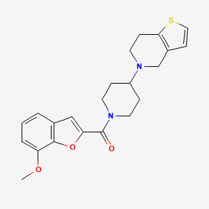 (4-(6,7-dihydrothieno[3,2-c]pyridin-5(4H)-yl)piperidin-1-yl)(7-methoxybenzofuran-2-yl)methanone