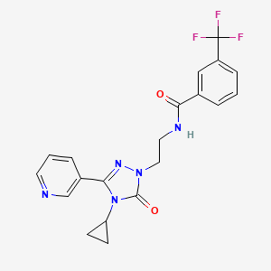 molecular formula C20H18F3N5O2 B2405072 N-(2-(4-环丙基-5-氧代-3-(吡啶-3-基)-4,5-二氢-1H-1,2,4-三唑-1-基)乙基)-3-(三氟甲基)苯甲酰胺 CAS No. 1795191-77-3