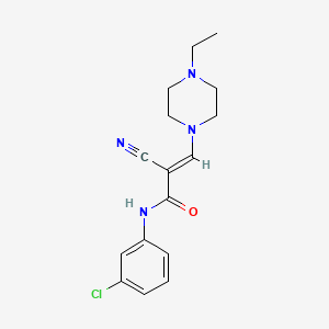 (2E)-N-(3-chlorophenyl)-2-cyano-3-(4-ethylpiperazin-1-yl)prop-2-enamide