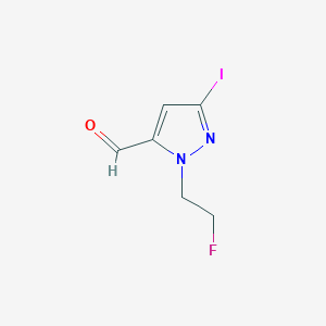 molecular formula C6H6FIN2O B2405092 2-(2-Fluoroethyl)-5-iodopyrazole-3-carbaldehyde CAS No. 2226181-98-0