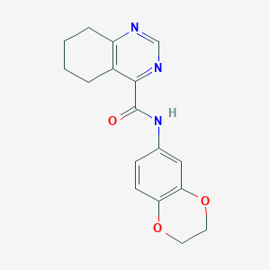 molecular formula C17H17N3O3 B2405107 N-(2,3-Dihydro-1,4-benzodioxin-6-yl)-5,6,7,8-tetrahydroquinazoline-4-carboxamide CAS No. 2415539-34-1