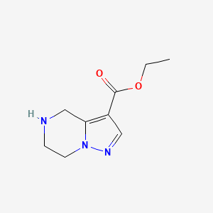 molecular formula C9H13N3O2 B2405114 4,5,6,7-四氢吡唑并[1,5-A]哒嗪-3-羧酸乙酯 CAS No. 1060814-45-0