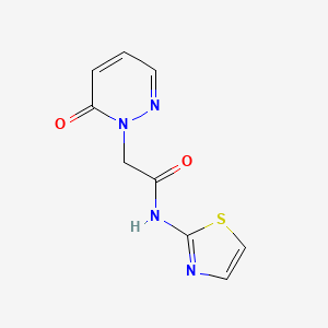 molecular formula C9H8N4O2S B2405116 2-(6-oxopyridazin-1(6H)-yl)-N-(thiazol-2-yl)acetamide CAS No. 1203346-07-9