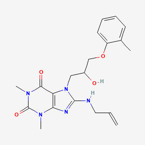 molecular formula C20H25N5O4 B2405122 8-(allylamino)-7-(2-hydroxy-3-(o-tolyloxy)propyl)-1,3-dimethyl-1H-purine-2,6(3H,7H)-dione CAS No. 505081-03-8