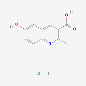 molecular formula C11H10ClNO3 B2405125 6-羟基-2-甲基喹啉-3-羧酸盐酸盐 CAS No. 2060005-31-2