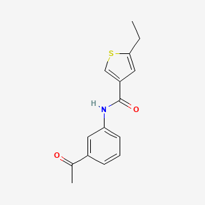 molecular formula C15H15NO2S B2405134 N-(3-acetylphenyl)-5-ethylthiophene-3-carboxamide CAS No. 895935-82-7