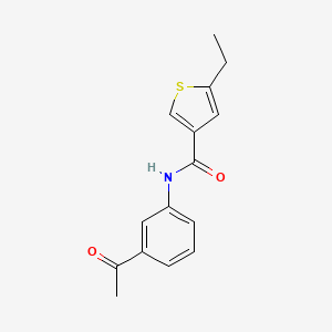 molecular formula C15H15NO2S B2405134 N-(3-acétylphényl)-5-éthylthiophène-3-carboxamide CAS No. 895935-82-7