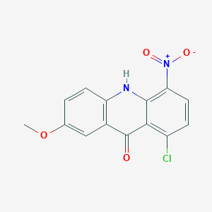 molecular formula C14H9ClN2O4 B2405144 1-chloro-7-méthoxy-4-nitro-10H-acridin-9-one CAS No. 21814-48-2