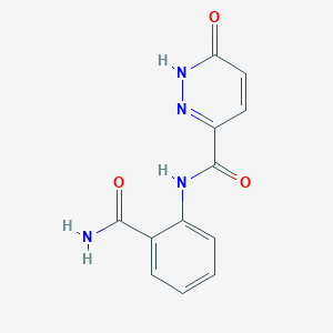 molecular formula C12H10N4O3 B2405149 N-(2-carbamoylphenyl)-6-oxo-1H-pyridazine-3-carboxamide CAS No. 900001-95-8