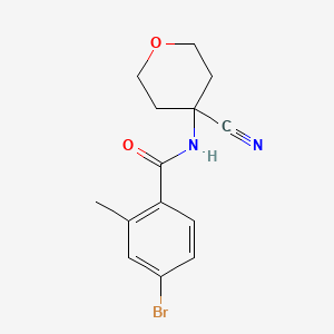 molecular formula C14H15BrN2O2 B2405152 4-溴-N-(4-氰基氧杂环-4-基)-2-甲基苯甲酰胺 CAS No. 1385441-53-1