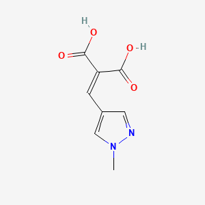 molecular formula C8H8N2O4 B2405153 2-[(1-Methylpyrazol-4-YL)methylidene]propanedioic acid CAS No. 1820736-56-8