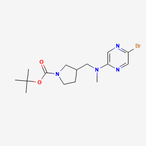 molecular formula C15H23BrN4O2 B2405161 Tert-butyl 3-[[(5-bromopyrazin-2-yl)-methylamino]methyl]pyrrolidine-1-carboxylate CAS No. 2402830-44-6