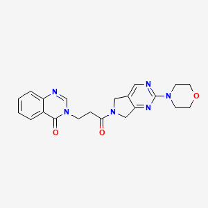 molecular formula C21H22N6O3 B2405167 3-(3-(2-morpholino-5H-pyrrolo[3,4-d]pyrimidin-6(7H)-yl)-3-oxopropyl)quinazolin-4(3H)-one CAS No. 2034613-80-2