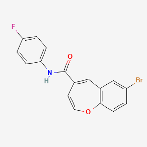 molecular formula C17H11BrFNO2 B2405177 7-bromo-N-(4-fluorophenyl)-1-benzoxepine-4-carboxamide CAS No. 950426-58-1