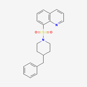 molecular formula C21H22N2O2S B2405186 8-[(4-Bencilpiperidin-1-il)sulfonil]quinolina CAS No. 433240-63-2