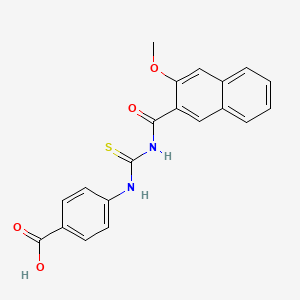 molecular formula C20H16N2O4S B2405187 4-[(3-Methoxynaphthalene-2-carbonyl)carbamothioylamino]benzoic acid CAS No. 434287-01-1